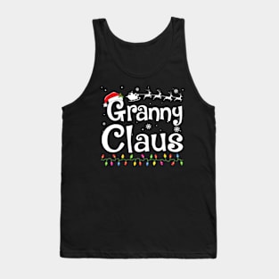 Granny Claus Grandma Santa Pajamas Christmas Tank Top